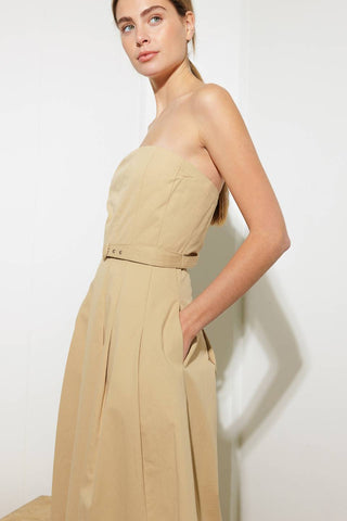 TAKING COMPLIMENTS WOVEN MIDI DRESS - By Baano