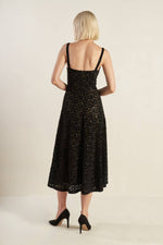 STAPLE MOMENT WOVEN LACE MIDI DRESS - By Baano