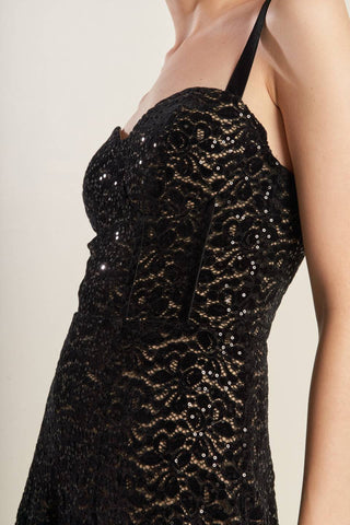 STAPLE MOMENT WOVEN LACE MIDI DRESS - By Baano