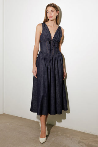 RUSTIC DREAM WOVEN MIDI DRESS - By Baano