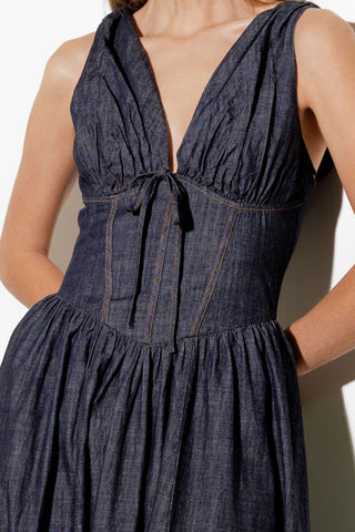 RUSTIC DREAM WOVEN MIDI DRESS - By Baano