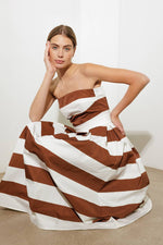 EVERYDAY HUSTLE RUST WOVEN MIDI DRESS - By Baano