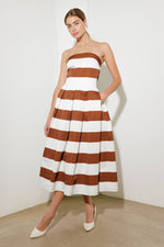 EVERYDAY HUSTLE RUST WOVEN MIDI DRESS - By Baano