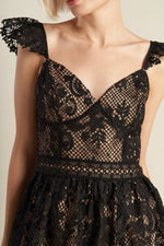 KNOW YOU BETTER LACE WOVEN MIDI DRESS - By Baano