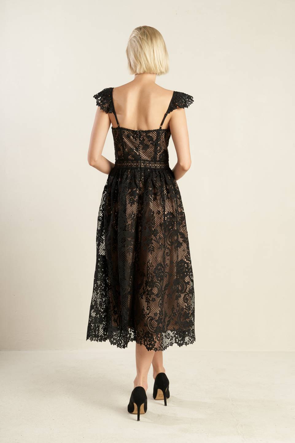 KNOW YOU BETTER LACE WOVEN MIDI DRESS - By Baano