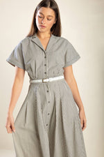 TIME TO EVOLVE WOVEN MIDI DRESS