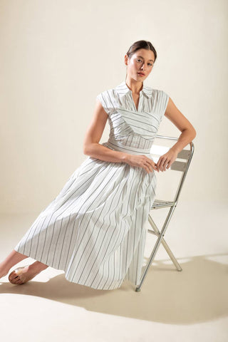 INCREDIBLY SENSATIONAL WOVEN MIDI DRESS - By Baano