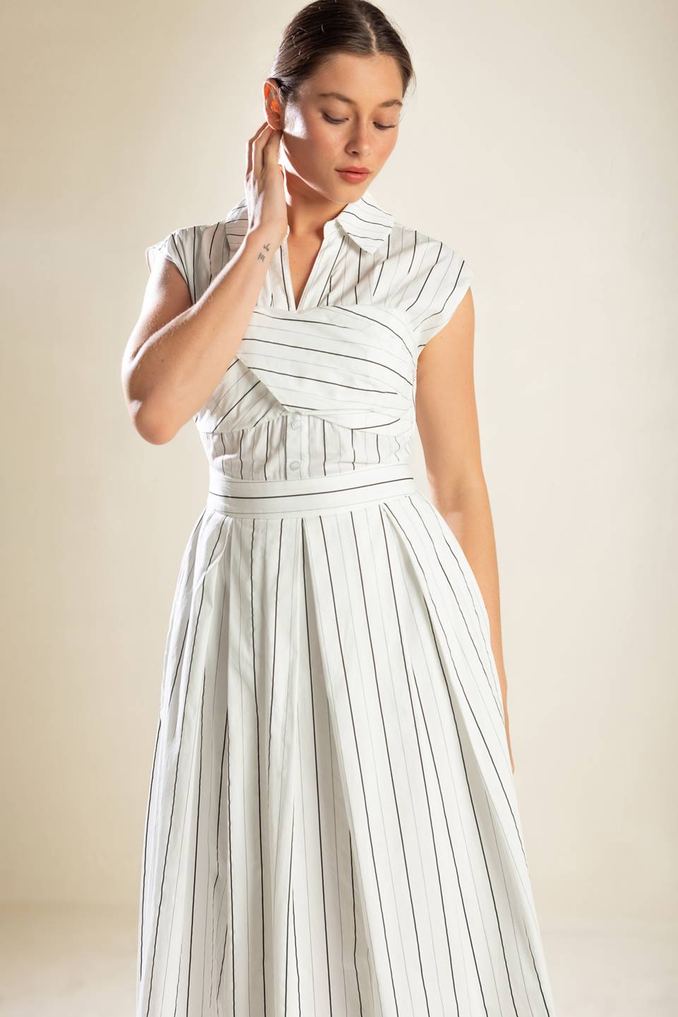 INCREDIBLY SENSATIONAL WOVEN MIDI DRESS - By Baano