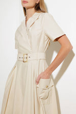 LOST IN THE STARS WOVEN MIDI DRESS Flying Tomato