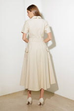 LOST IN THE STARS WOVEN MIDI DRESS Flying Tomato