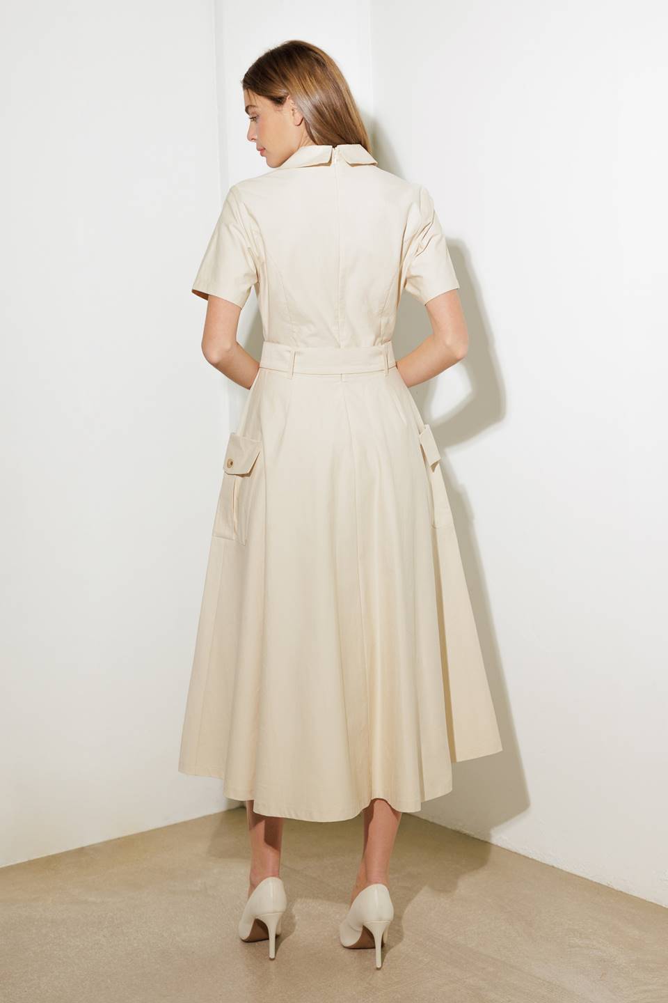 LOST IN THE STARS WOVEN MIDI DRESS Flying Tomato