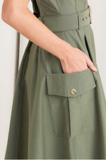 LOST IN THE STARS WOVEN MIDI DRESS Flying Tomato