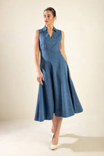 THE GENEVIEVE DENIM MIDI DRESS - By Baano