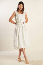 RIVERSIDE SIPS WOVEN MIDI DRESS - By Baano