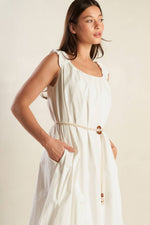 RIVERSIDE SIPS WOVEN MIDI DRESS - By Baano