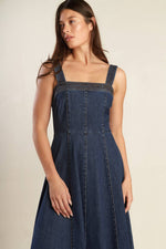 TERRIFIC TIMING DENIM MIDI DRESS - By Baano