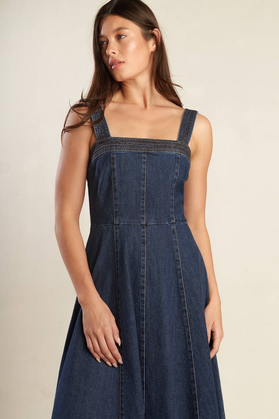 TERRIFIC TIMING DENIM MIDI DRESS - By Baano