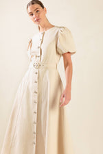 CAPTURED BY THE NIGHT TWILL MIDI DRESS - By Baano