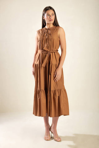 EVERYTHING I WANT WOVEN MIDI DRESS - By Baano