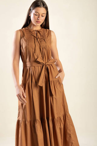 EVERYTHING I WANT WOVEN MIDI DRESS - By Baano