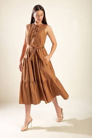 EVERYTHING I WANT WOVEN MIDI DRESS - By Baano