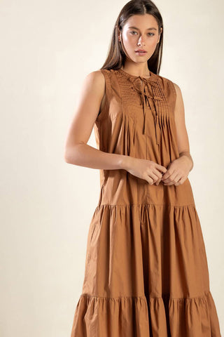 EVERYTHING I WANT WOVEN MIDI DRESS - By Baano