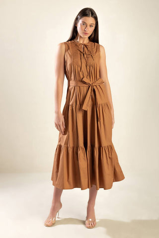 EVERYTHING I WANT WOVEN MIDI DRESS - By Baano