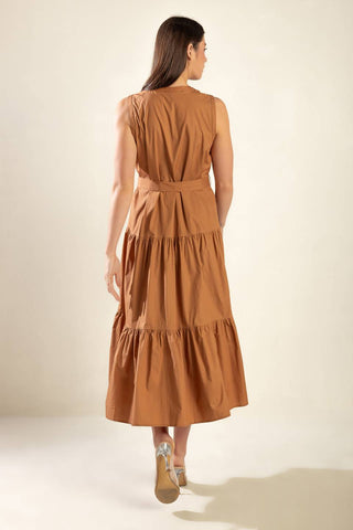 EVERYTHING I WANT WOVEN MIDI DRESS - By Baano