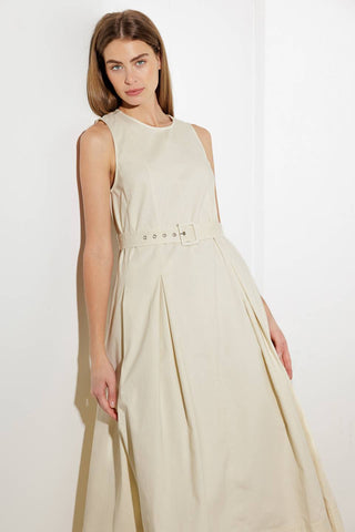 OVER THE WATERS WOVEN MIDI DRESS - By Baano