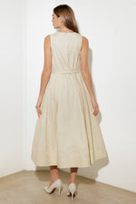 OVER THE WATERS WOVEN MIDI DRESS - By Baano