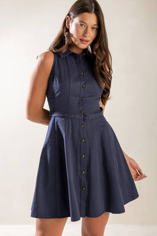 SLEEK STREET WOVEN MINI DRESS - By Baano