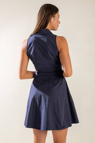 SLEEK STREET WOVEN MINI DRESS - By Baano