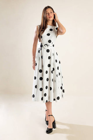 ECHOING FJORD WOVEN MIDI DRESS - By Baano