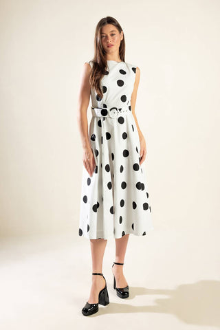 ECHOING FJORD WOVEN MIDI DRESS - By Baano