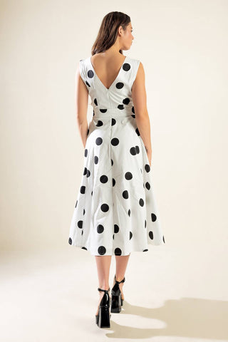 ECHOING FJORD WOVEN MIDI DRESS - By Baano