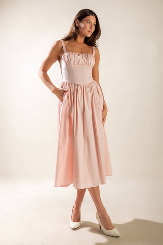 EASILY LOVED WOVEN MIDI DRESS - By Baano