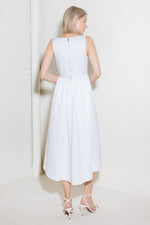CATCH THE SUN IN WHITE  WOVEN MIDI DRESS - By Baano