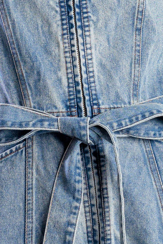 SUNSHINE STATE OF MIND INDIGO DENIM DRESS - By Baano