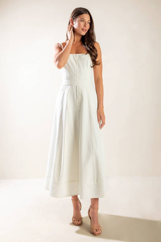 LET'S GO FOR A WALK WOVEN MIDI DRESS - By Baano