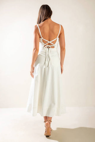 LET'S GO FOR A WALK WOVEN MIDI DRESS - By Baano