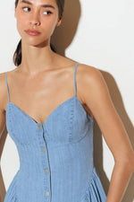 BLUEBELL BREEZE LIGHTWEIGHT DENIM MIDI DRESS - By Baano