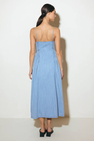 BLUEBELL BREEZE LIGHTWEIGHT DENIM MIDI DRESS - By Baano