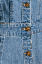 THE JOURNEY BEGINS BLUE DENIM MIDI DRESS - By Baano