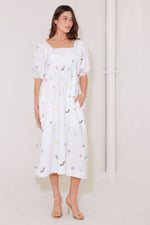 THE WORLD IS YOURS WOVEN MIDI DRESS - By Baano