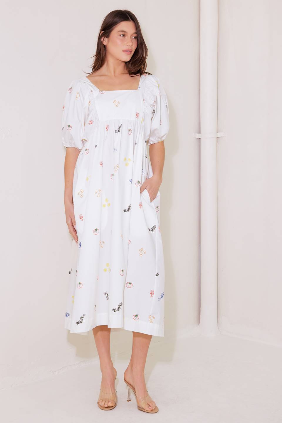 THE WORLD IS YOURS WOVEN MIDI DRESS - By Baano