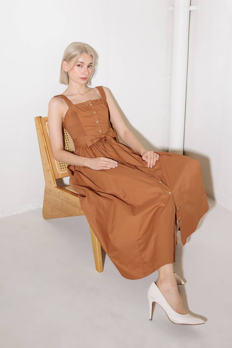 SOAK IN THE SUNSET WOVEN MIDI DRESS - By Baano
