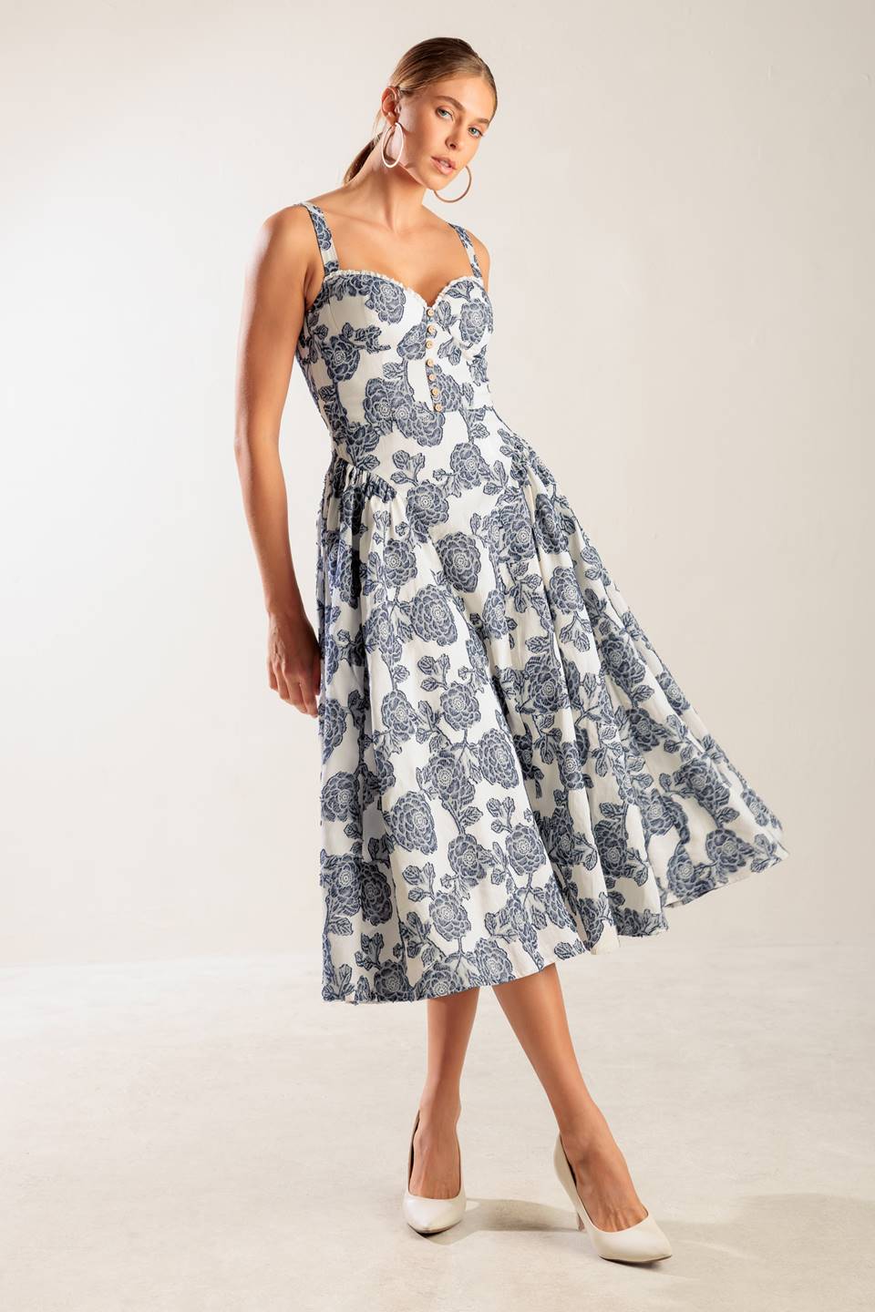 EXPLORING NEW INTERESTS WOVEN MIDI DRESS - By Baano