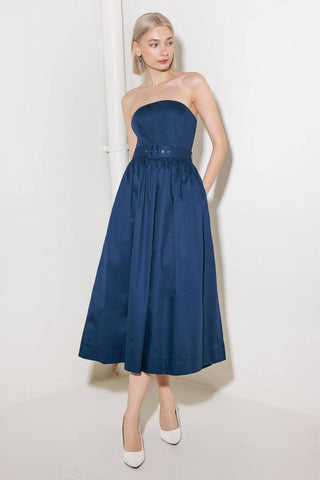 ENDLESSLY CHARMING WOVEN MIDI DRESS - By Baano