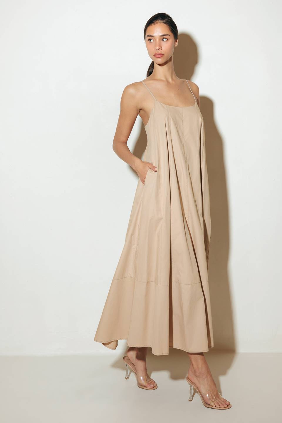 DAISY LANE WOVEN MIDI TENT DRESS - By Baano