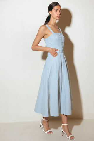 CAREFREE DAISY WOVEN MIDI DRESS - By Baano